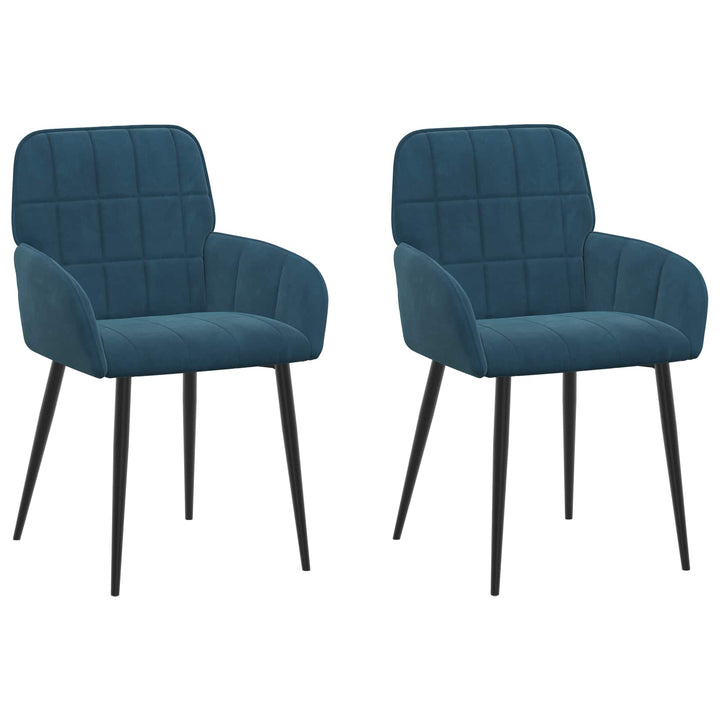 Spisestole 2 pcs Fløjl Blå 57 x 50 x 85 cm