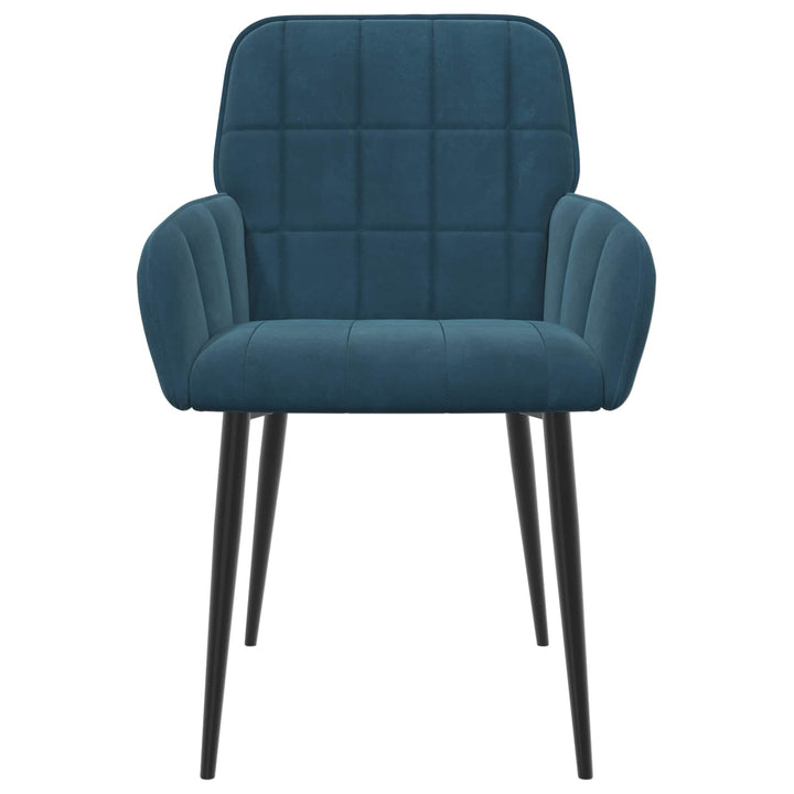 Spisestole 2 pcs Fløjl Blå 57 x 50 x 85 cm