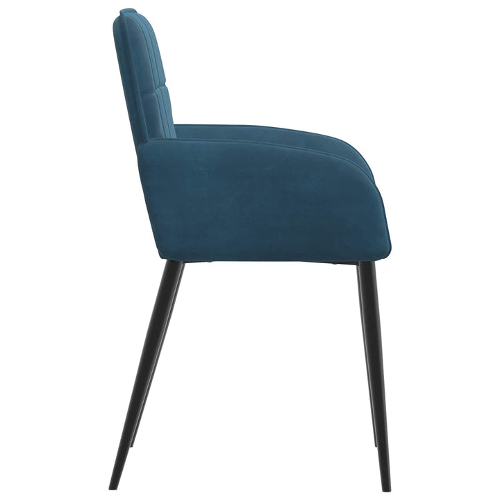 Spisestole 2 pcs Fløjl Blå 57 x 50 x 85 cm