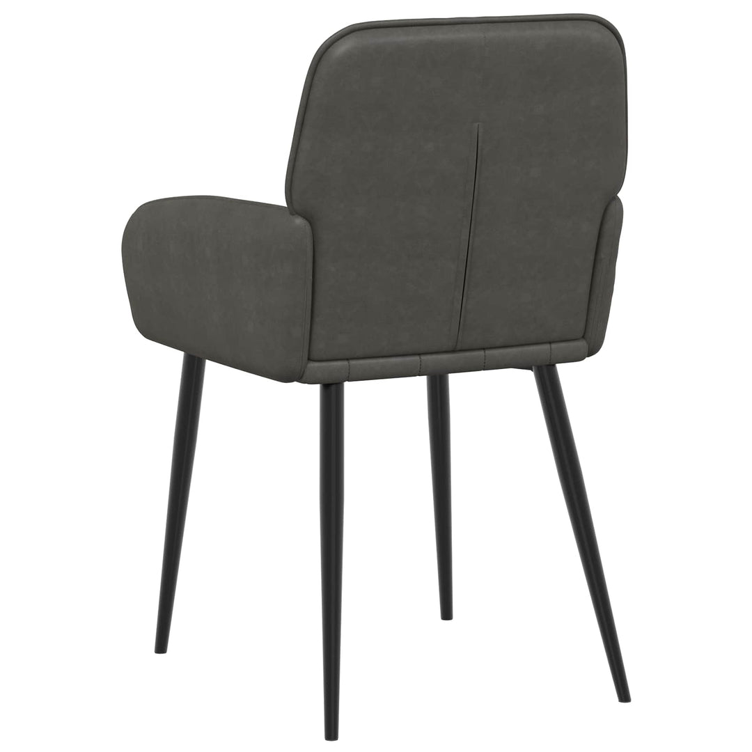 Spisestole 2 pcs Kunstlæder Sort 57 x 50 x 85 cm