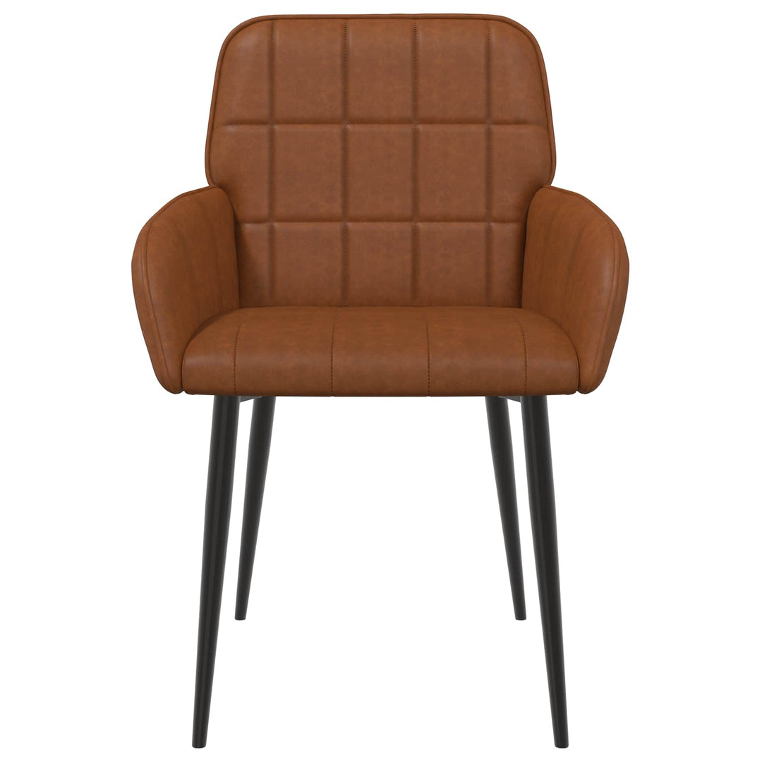 Spisestole 2 stk. Kunstlæder Brun 57 x 50 x 85 cm