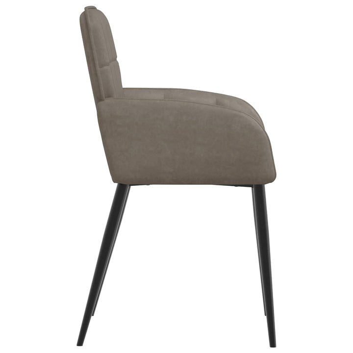 Spisestole 2 stk. Kunstlæder Grå 57 x 50 x 85 cm
