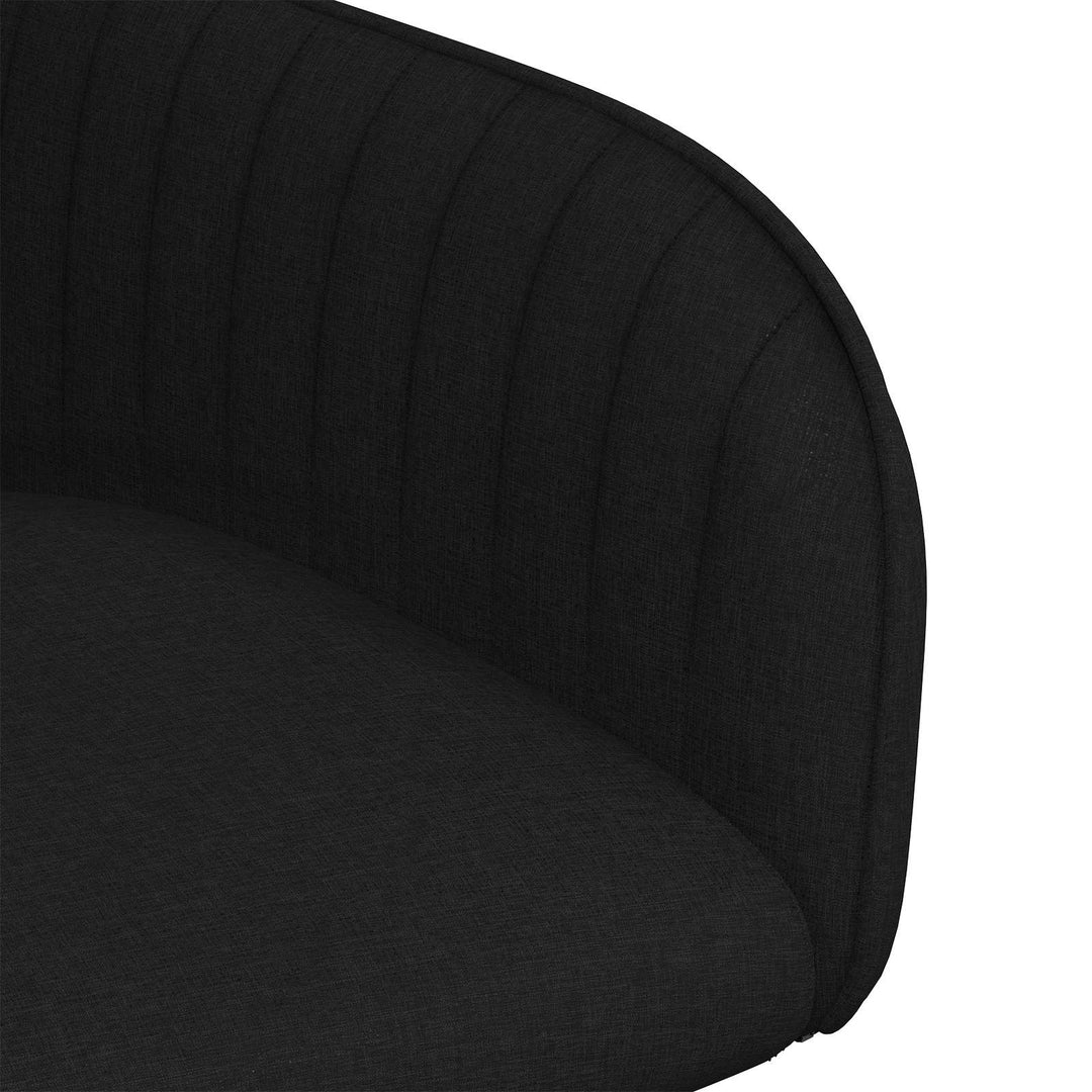 Spisestole 2 stk. Stof Sort 56,5 x 50 x 87,5 cm