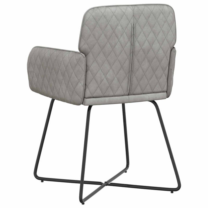 Spisestole 2 stk. Fløjl Lysegrå 59 x 56,5 x 86 cm