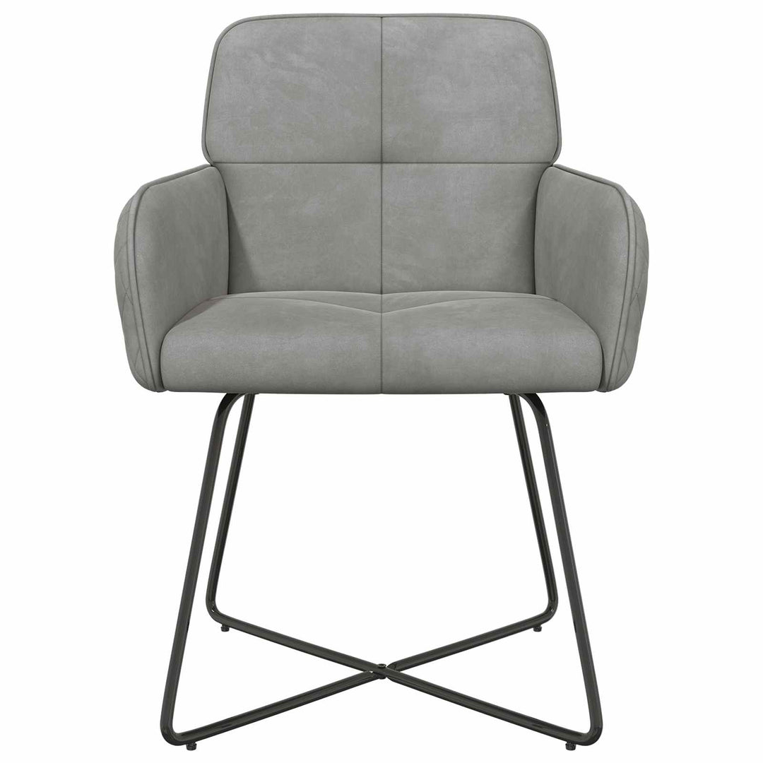 Spisestole 2 stk. Fløjl Lysegrå 59 x 56,5 x 86 cm