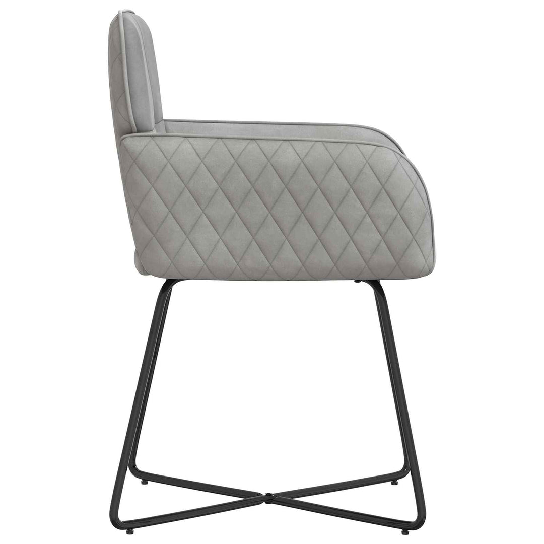 Spisestole 2 stk. Fløjl Lysegrå 59 x 56,5 x 86 cm