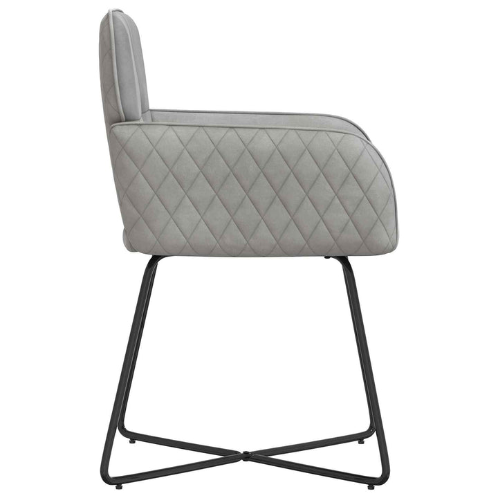 Spisestole 2 stk. Fløjl Lysegrå 59 x 56,5 x 86 cm