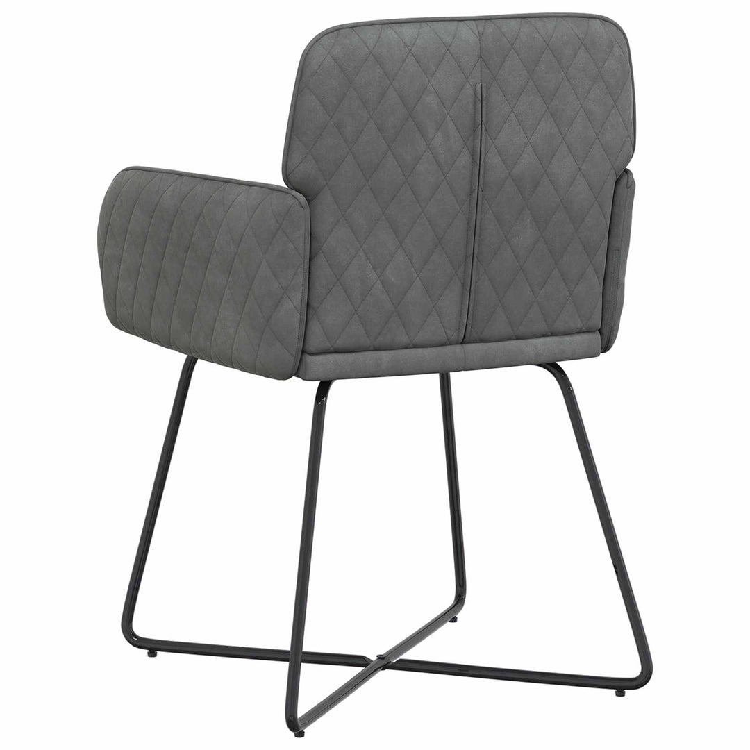 Spisestole 2 stk. Fløjl Mørkegrå 59 x 56,5 x 86 cm
