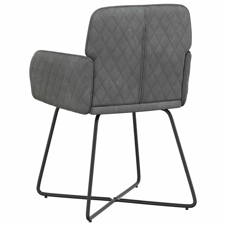 Spisestole 2 stk. Fløjl Mørkegrå 59 x 56,5 x 86 cm