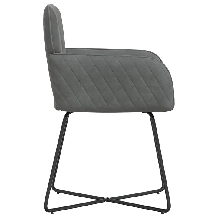 Spisestole 2 stk. Fløjl Mørkegrå 59 x 56,5 x 86 cm