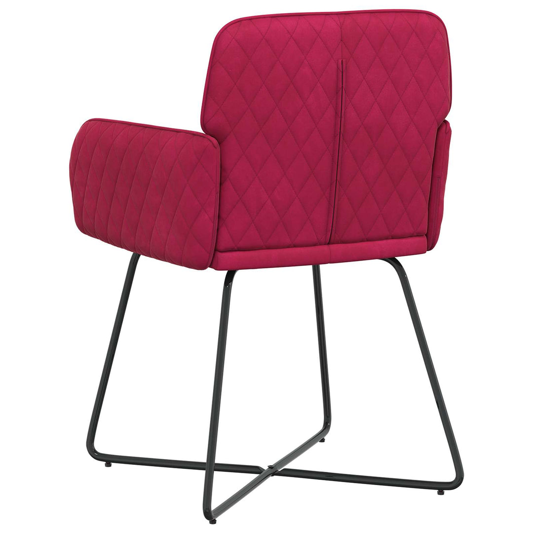 Spisestole 2 stk. Fløjl Vinrød 59 x 56,5 x 86 cm