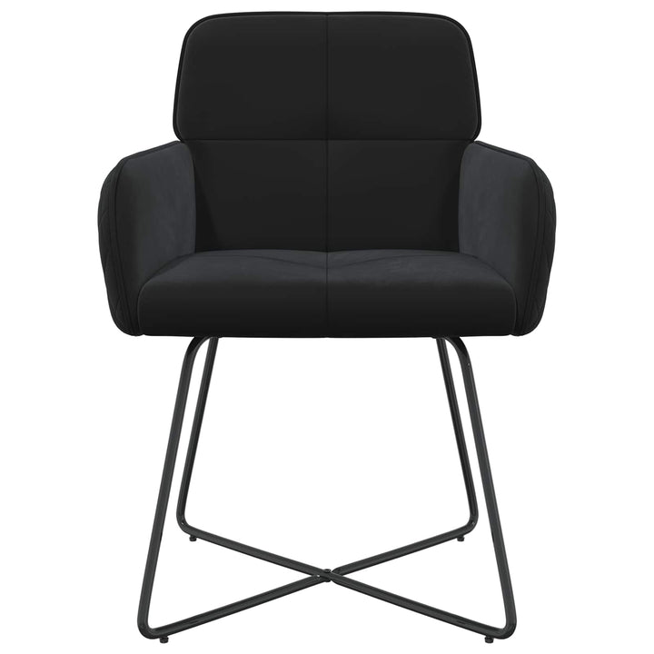 Spisestole 2 stk. Fløjl Sort 59 x 56,5 x 86 cm