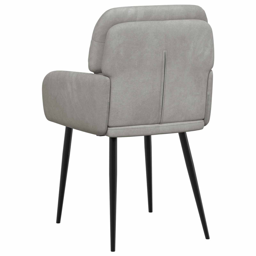 Spisestole 2 stk. Fløjl Lysegrå 59 x 59,5 x 90 cm