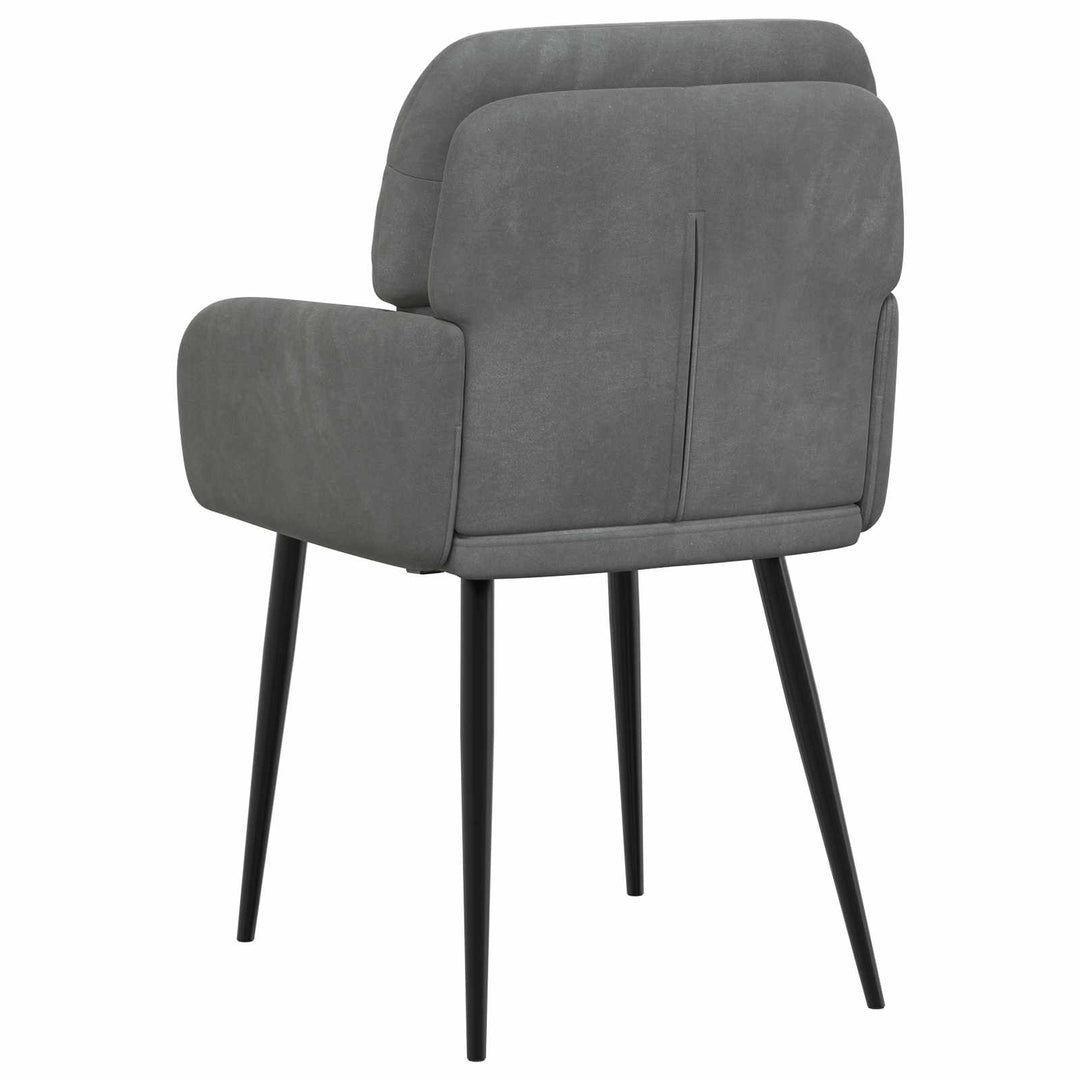 Spisestole 2 stk. Fløjl Mørkegrå 59 x 59,5 x 90 cm