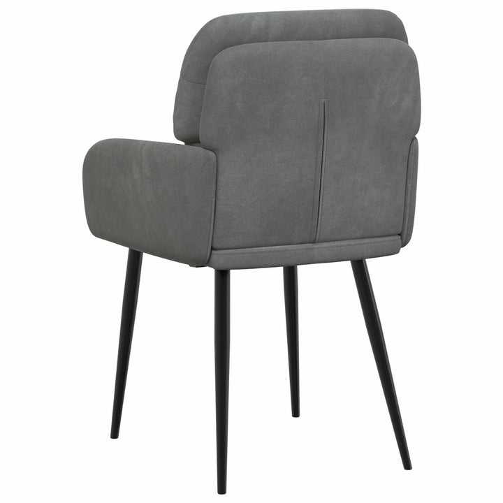 Spisestole 2 stk. Fløjl Mørkegrå 59 x 59,5 x 90 cm