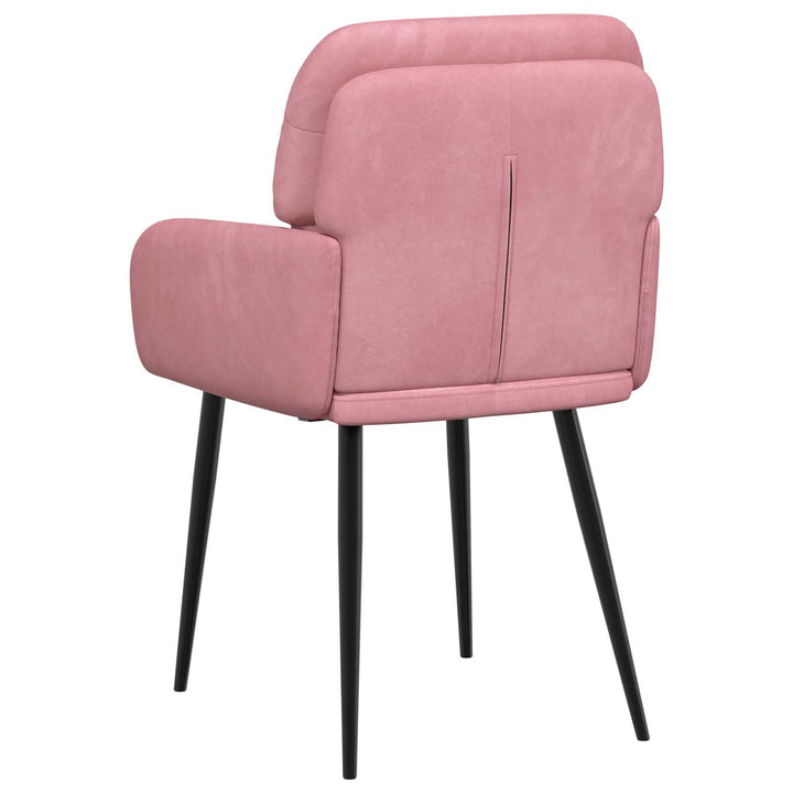 Spisestole 2 stk. Fløjl Lyserød 59 x 59,5 x 90 cm