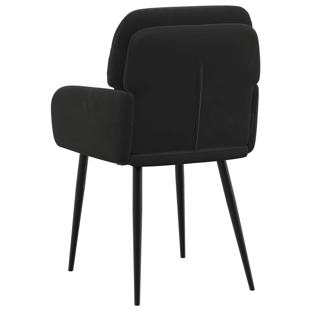 Spisestole 2 stk. Fløjl Sort 59 x 59,5 x 90 cm
