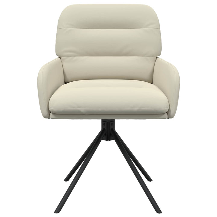 Svingende Spisestole 2 pcs Kunstlæder Cremefarvet