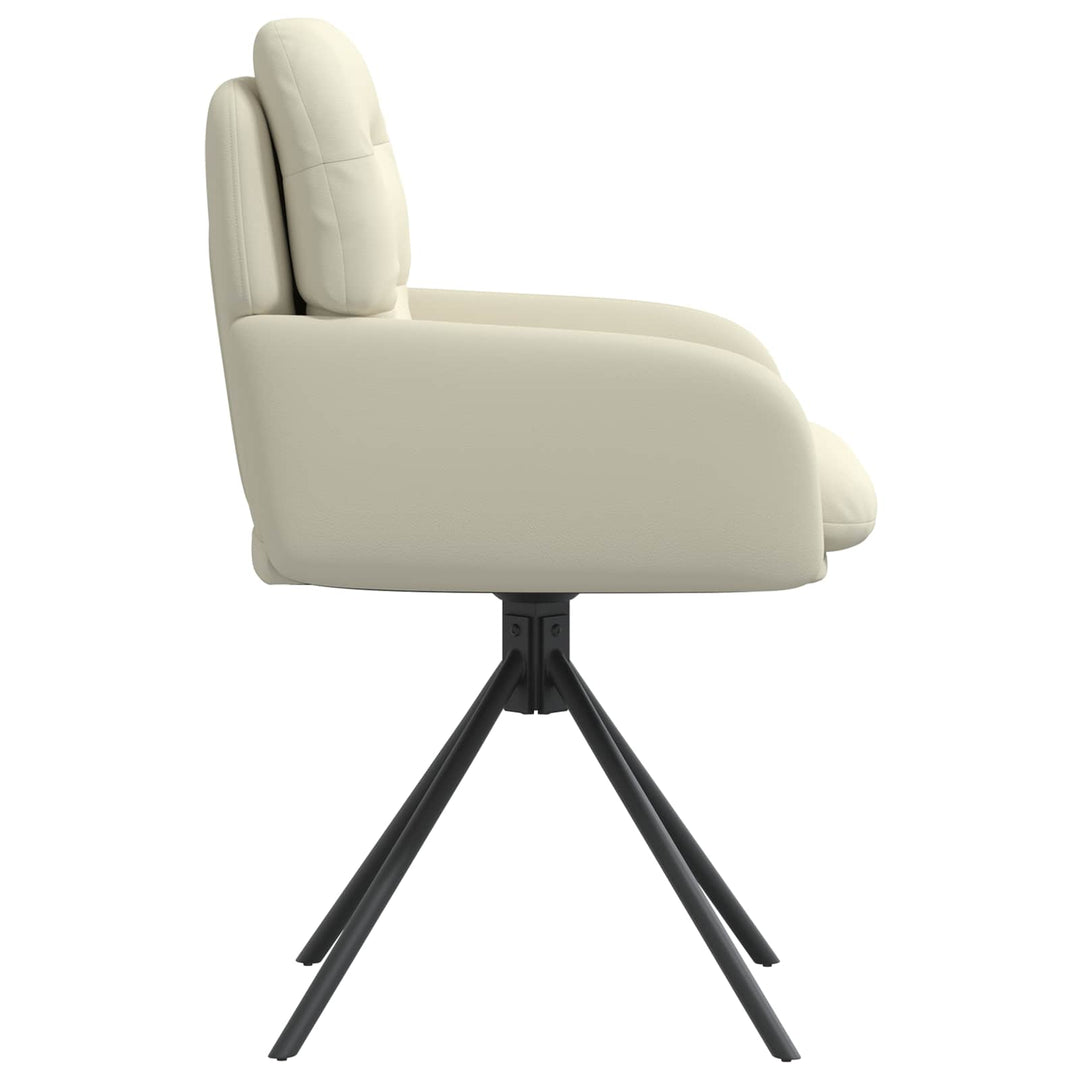 Svingende Spisestole 2 pcs Kunstlæder Cremefarvet