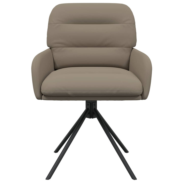 Svingende Spisestole 2 stk. Kunstlæder Cappuccino 59x59,5x90cm