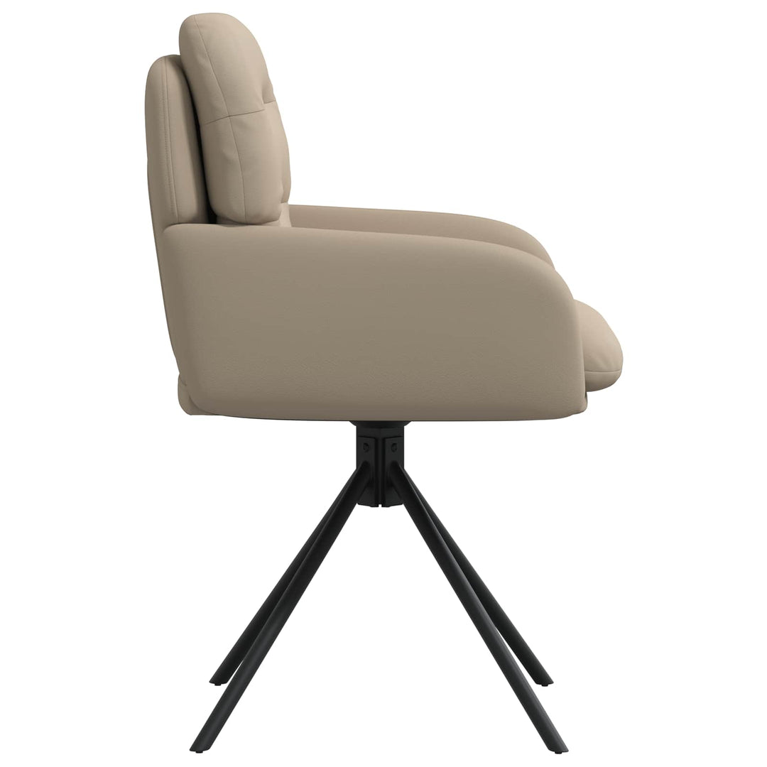 Svingende Spisestole 2 stk. Kunstlæder Cappuccino 59x59,5x90cm