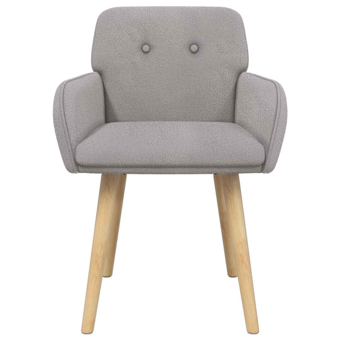 Spisestole 2 stk. Bouclé Lysegrå 59 x 57 x 85 cm