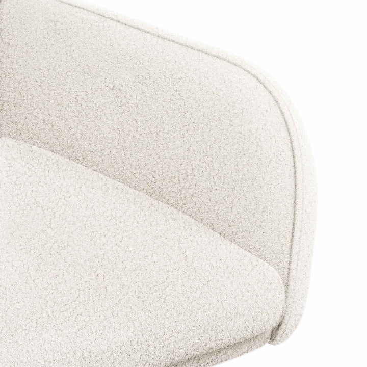Spisestole 2 stk. Bouclé Cremefarvet 59 x 57 x 85 cm