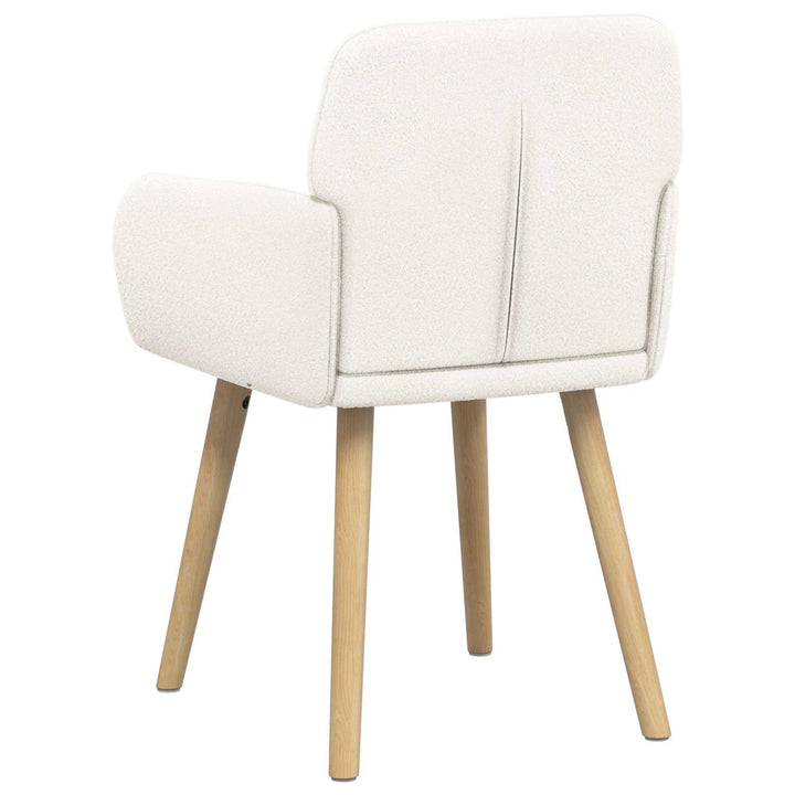 Spisestole 2 stk. Bouclé Cremefarvet 59 x 57 x 85 cm