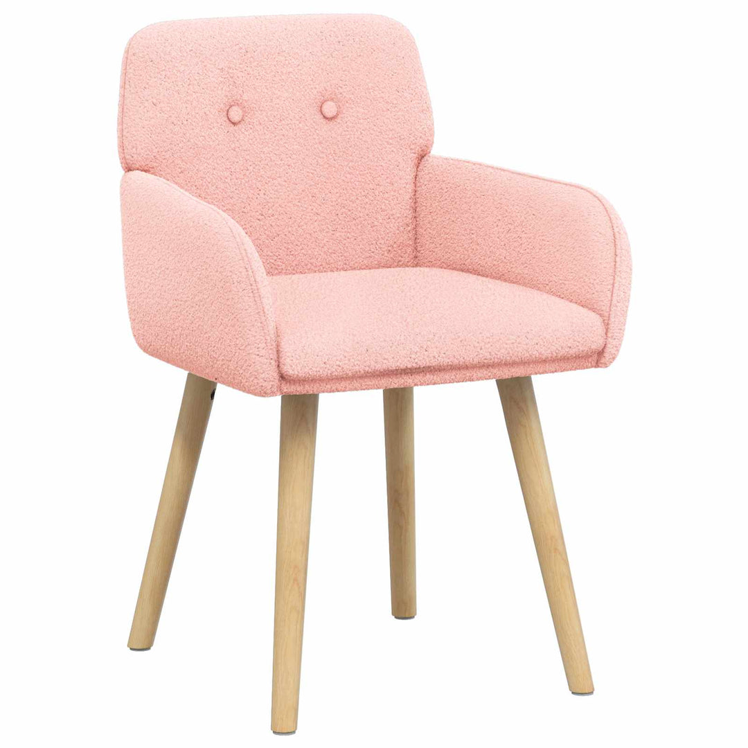 Spisestole 2 stk. Bouclé Lyserød 59 x 57 x 85 cm
