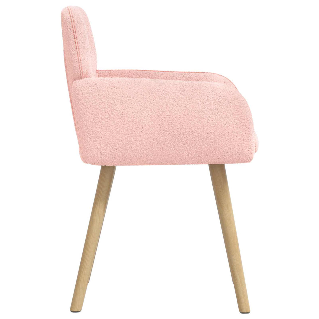 Spisestole 2 stk. Bouclé Lyserød 59 x 57 x 85 cm