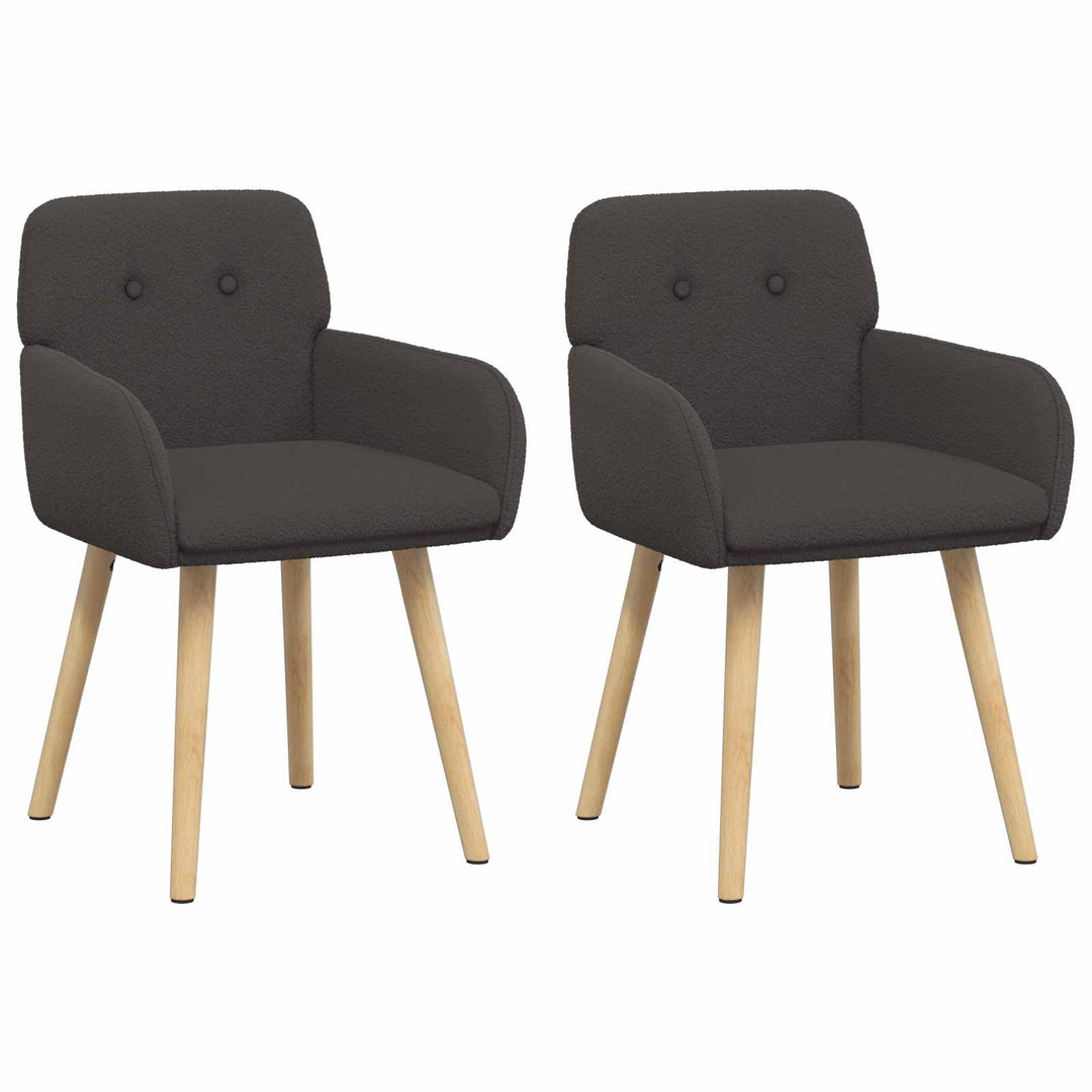 Spisestole 2 pcs Bouclé Mørkegrå 59 x 57 x 85 cm