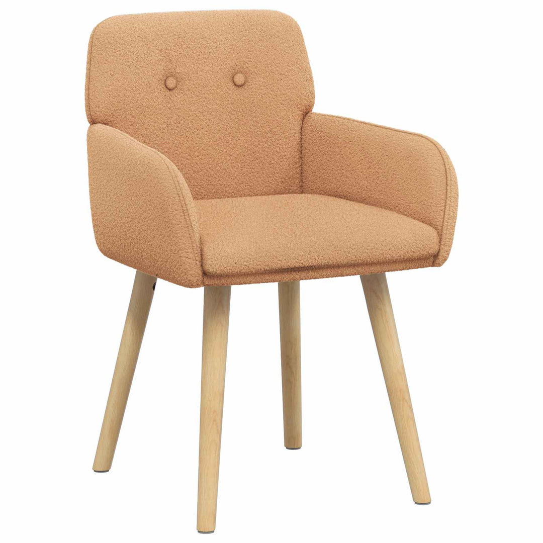 Spisestole 2 stk. Bouclé Beige 59 x 57 x 85 cm