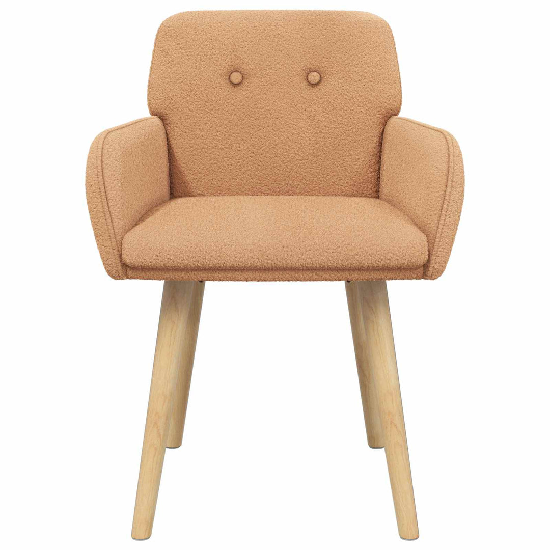 Spisestole 2 stk. Bouclé Beige 59 x 57 x 85 cm