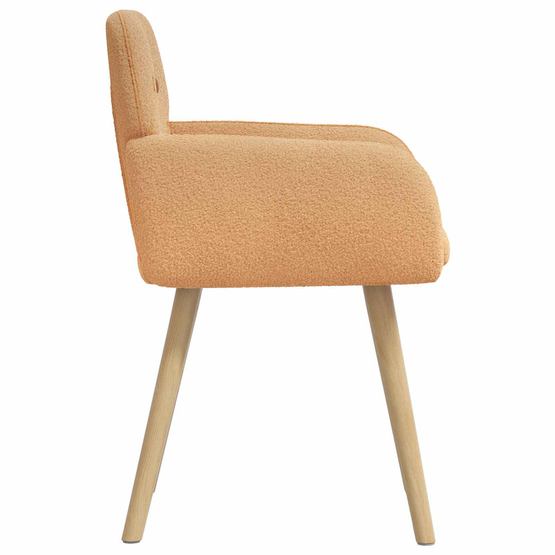 Spisestole 2 stk. Bouclé Beige 59 x 57 x 85 cm