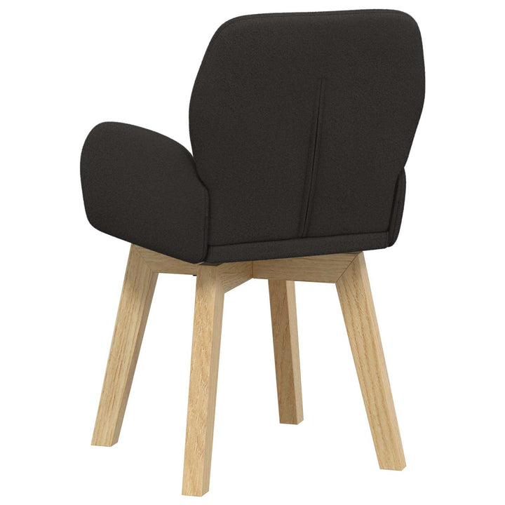 Svingende Spisestole 2 stk. Bouclé Sort 54 x 58 x 87 cm