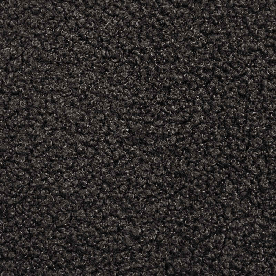 Svingende Spisestole 2 stk. Bouclé Sort 54 x 58 x 87 cm