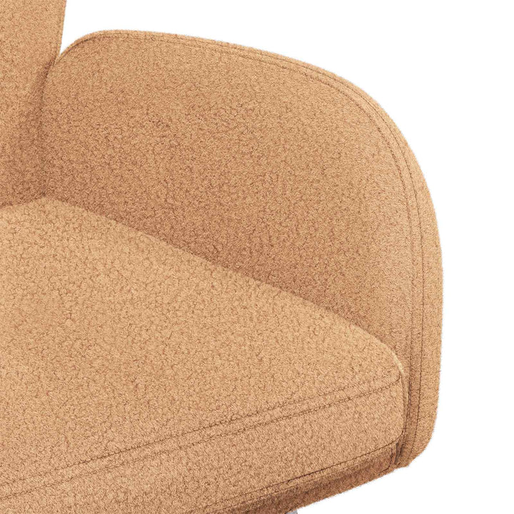 Svingende Spisestole 2 stk. Bouclé Beige 54 x 58 x 87 cm