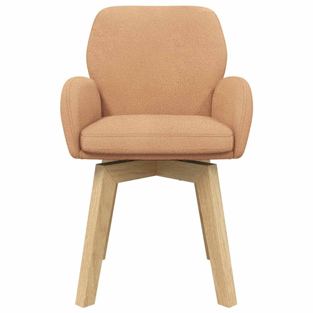Svingende Spisestole 2 stk. Bouclé Beige 54 x 58 x 87 cm