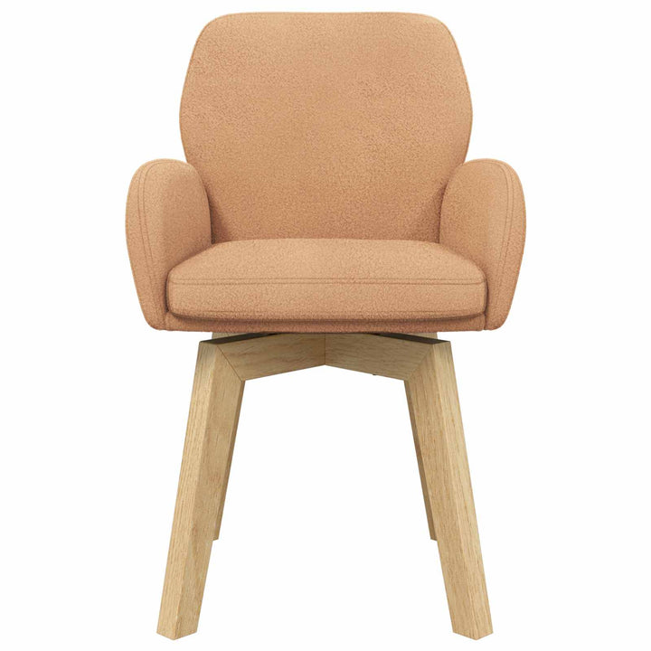 Svingende Spisestole 2 stk. Bouclé Beige 54 x 58 x 87 cm