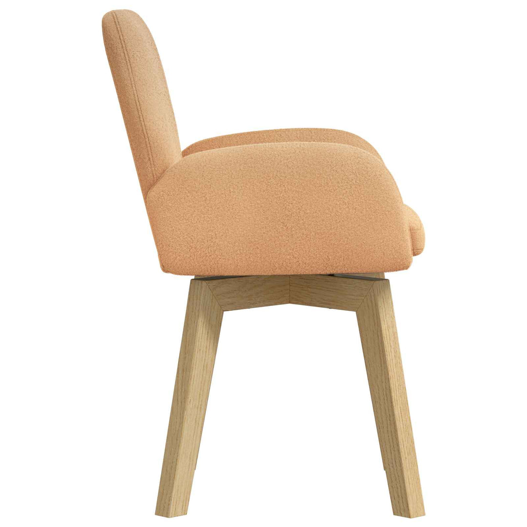 Svingende Spisestole 2 stk. Bouclé Beige 54 x 58 x 87 cm