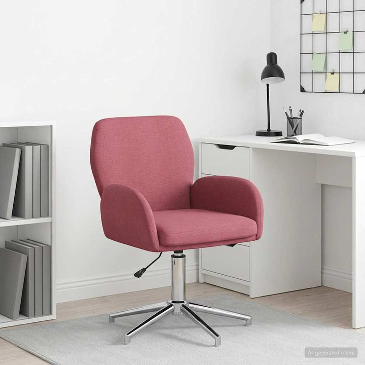Svingbar skrivebordsstol 54 x 58 x 90 cm Vinrød Stof