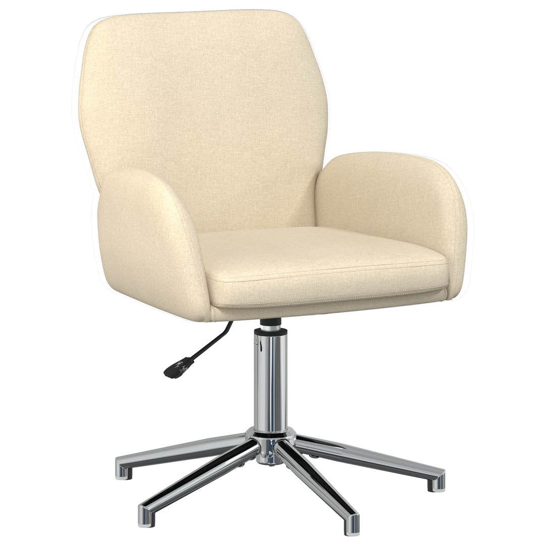 Svingbar skrivebordsstol 54 x 58 x 90 cm Cremefarvet Stof