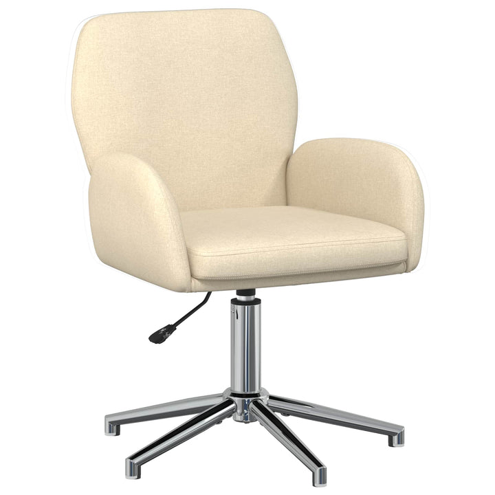 Svingbar skrivebordsstol 54 x 58 x 90 cm Cremefarvet Stof