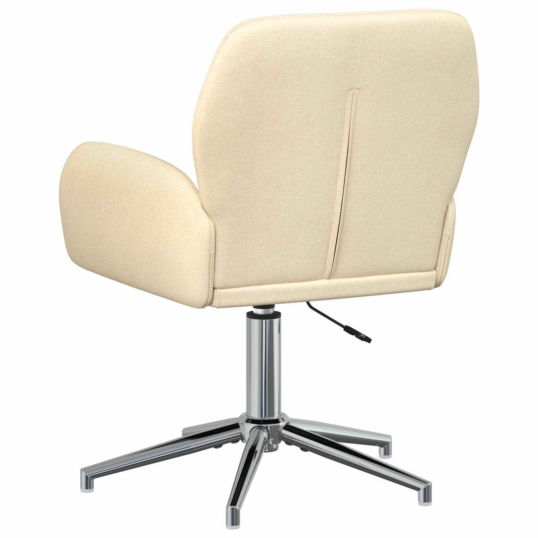 Svingbar skrivebordsstol 54 x 58 x 90 cm Cremefarvet Stof