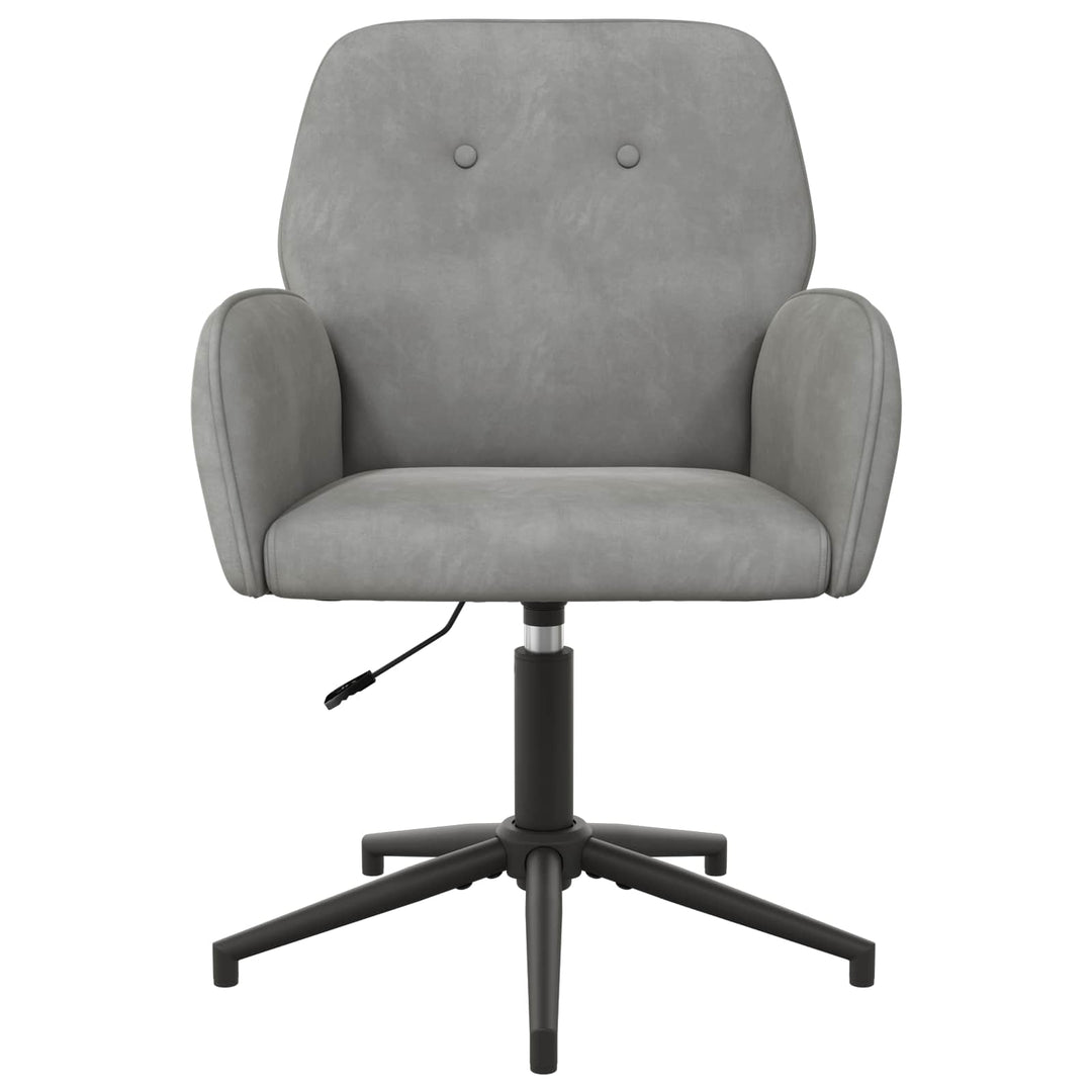 Svingbar skrivebordsstol 54 x 55 x 90 cm Lysegrå Fløjl