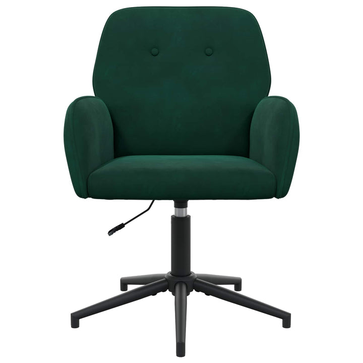 Svingbar skrivebordsstol 54 x 55 x 90 cm Mørkegrøn Fløjl