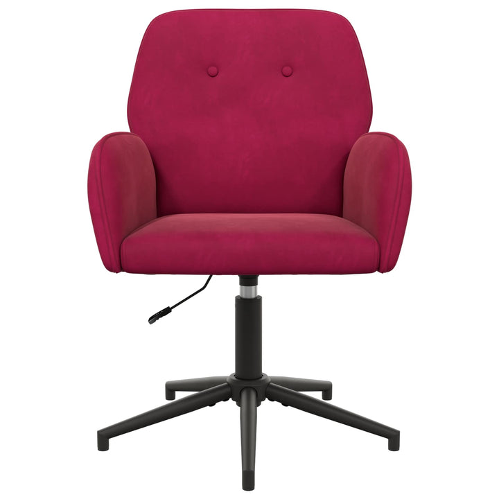 Svingbar skrivebordsstol 54 x 55 x 90 cm Vinrød Fløjl