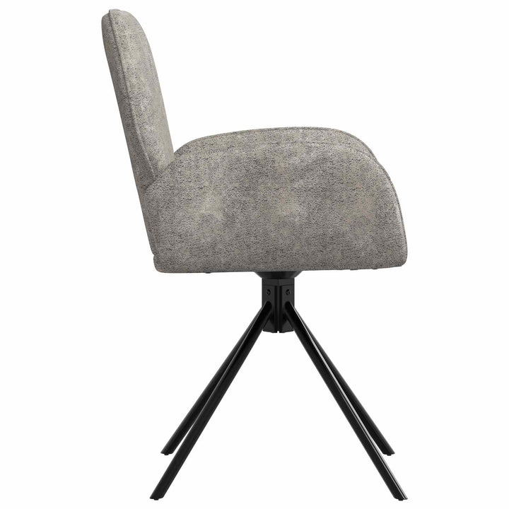 Svingende Spisestole 2 pcs Faux Suede Læder Lysegrå