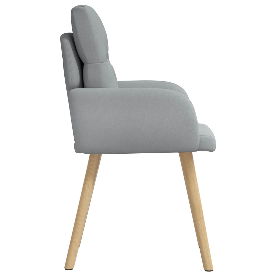 Spisestole 2 stk. Stof Lysegrå 60 x 56 x 96 cm