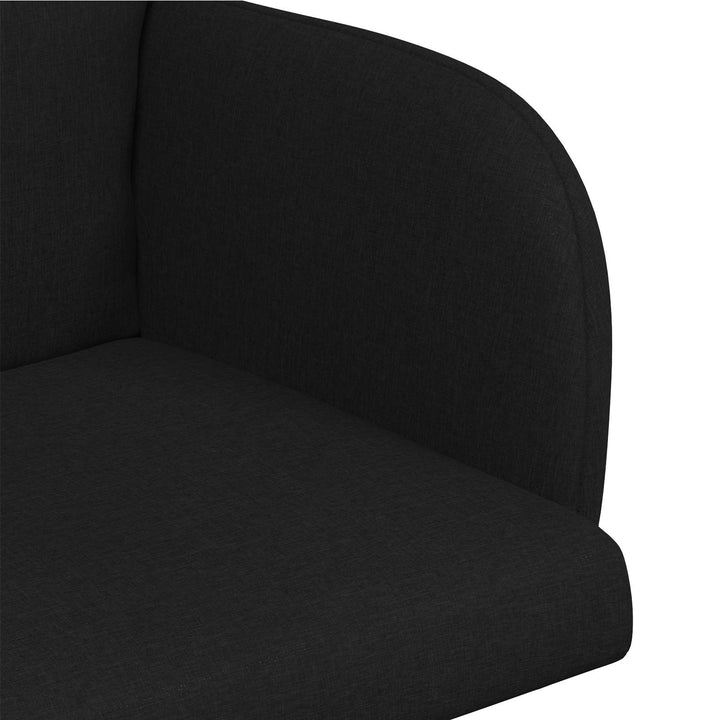 Spisestole 2 stk. Stof Sort 60 x 56 x 96 cm